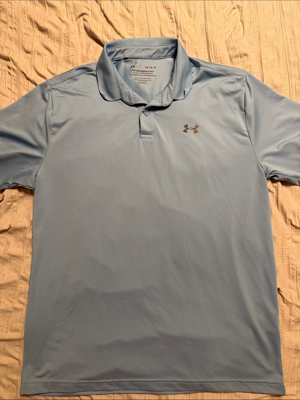 Under Armour Men’s Light Blue Performance Polo with Logo